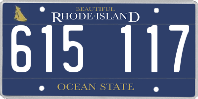 RI license plate 615117