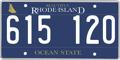 RI license plate 615120