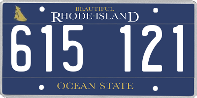 RI license plate 615121