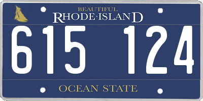 RI license plate 615124