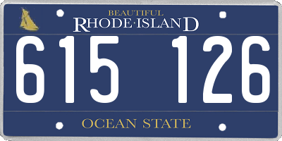 RI license plate 615126