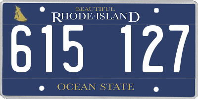 RI license plate 615127