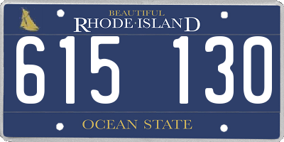 RI license plate 615130