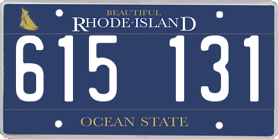 RI license plate 615131