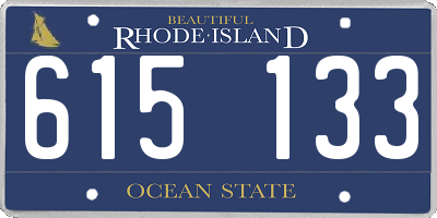 RI license plate 615133