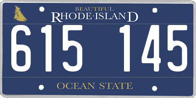 RI license plate 615145