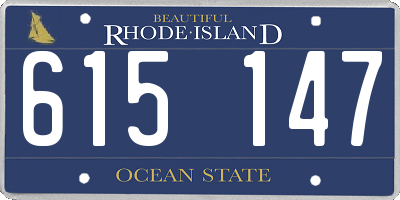 RI license plate 615147
