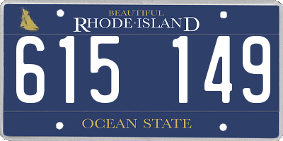 RI license plate 615149