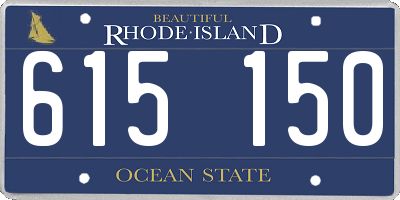 RI license plate 615150