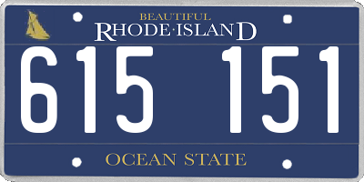 RI license plate 615151