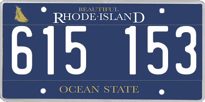 RI license plate 615153