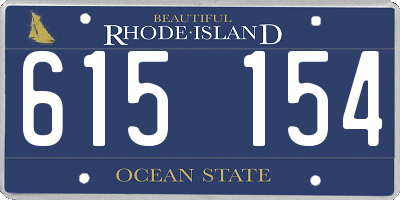 RI license plate 615154