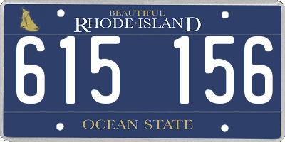 RI license plate 615156