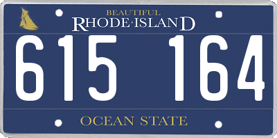RI license plate 615164