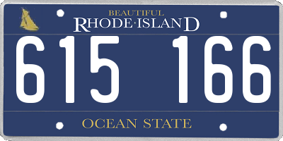 RI license plate 615166