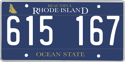 RI license plate 615167