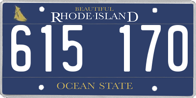 RI license plate 615170