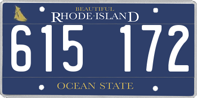 RI license plate 615172