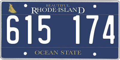 RI license plate 615174