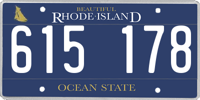 RI license plate 615178