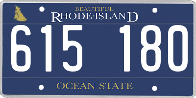 RI license plate 615180