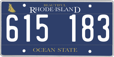 RI license plate 615183