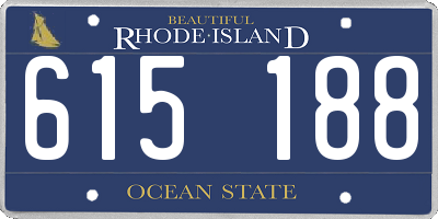 RI license plate 615188