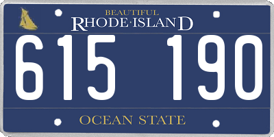 RI license plate 615190