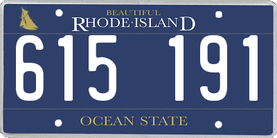 RI license plate 615191