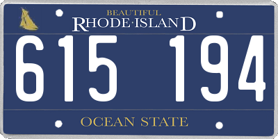 RI license plate 615194