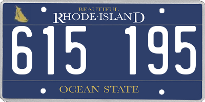 RI license plate 615195