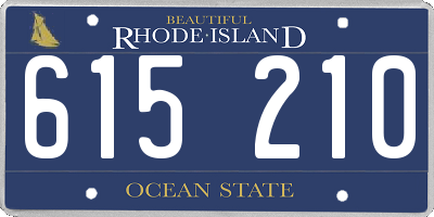 RI license plate 615210