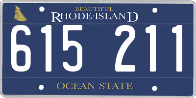 RI license plate 615211