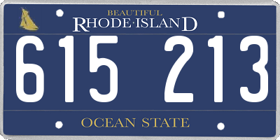 RI license plate 615213