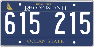 RI license plate 615215