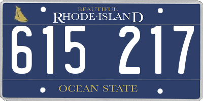 RI license plate 615217