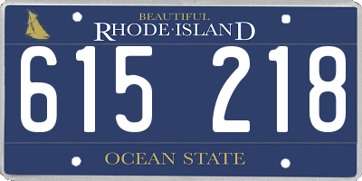 RI license plate 615218
