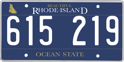 RI license plate 615219
