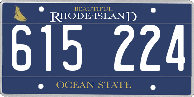 RI license plate 615224