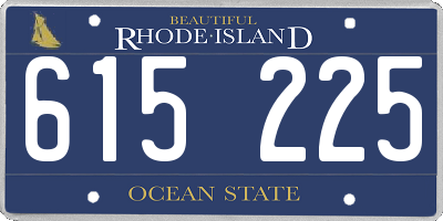 RI license plate 615225