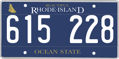 RI license plate 615228