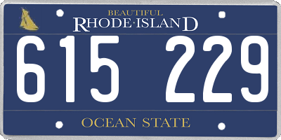 RI license plate 615229