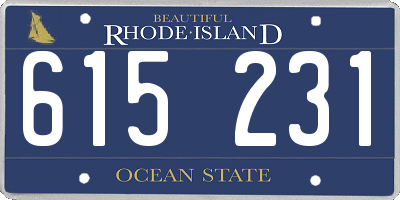 RI license plate 615231