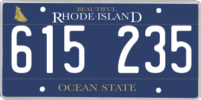 RI license plate 615235