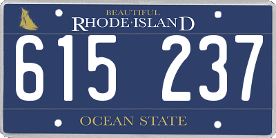 RI license plate 615237