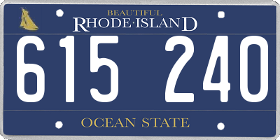 RI license plate 615240