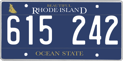 RI license plate 615242