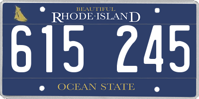 RI license plate 615245