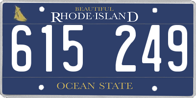 RI license plate 615249