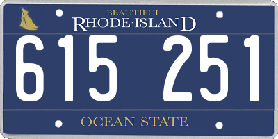 RI license plate 615251